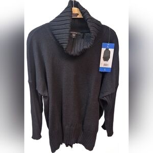 NWT Cozy Comfy Women's Black Cowl Neck Sweater Devotion